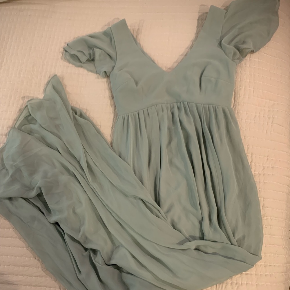 Sage green event/maternity/bridesmaid dress xs